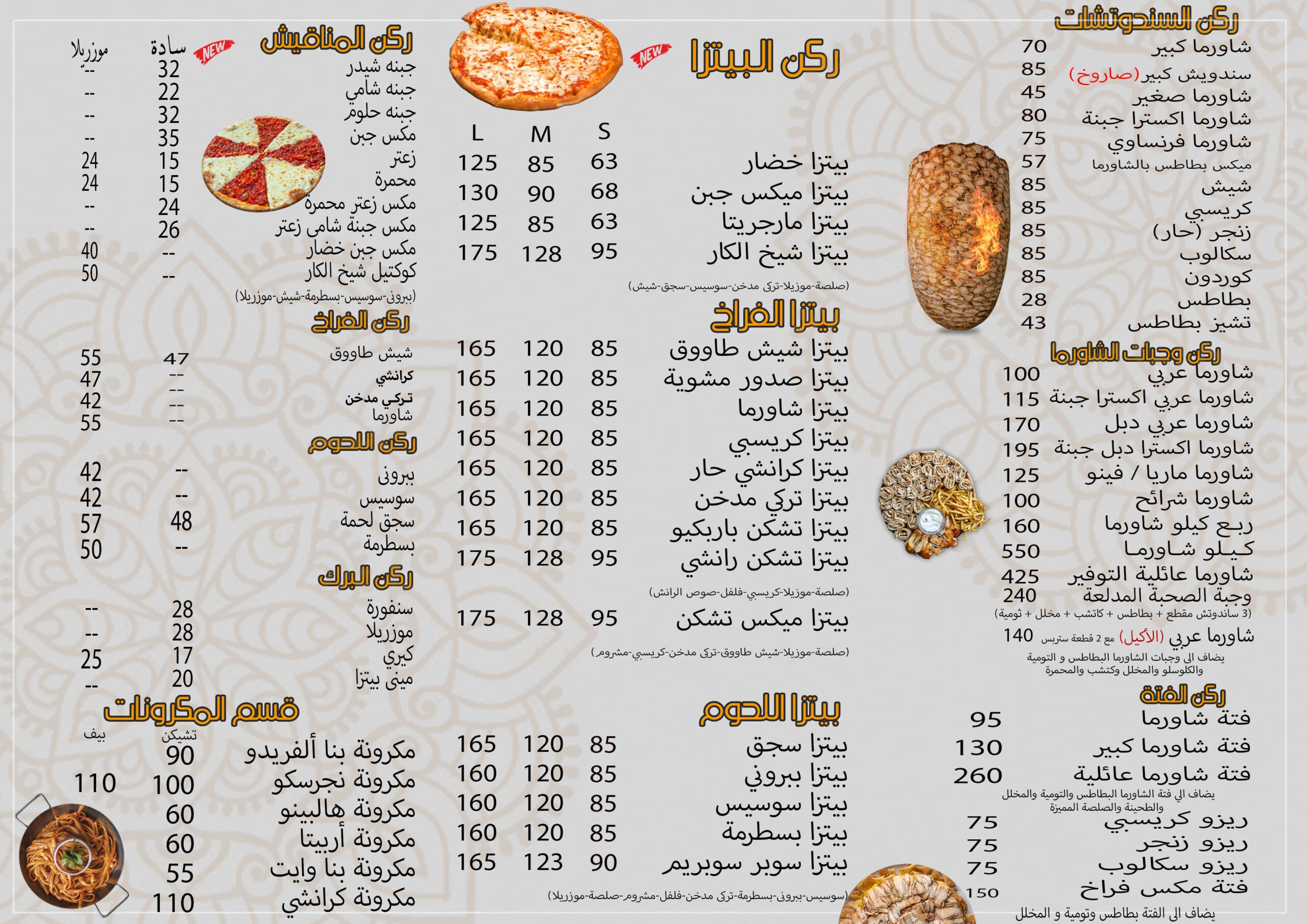 منيو دمياط الجديدة – صفحة 1